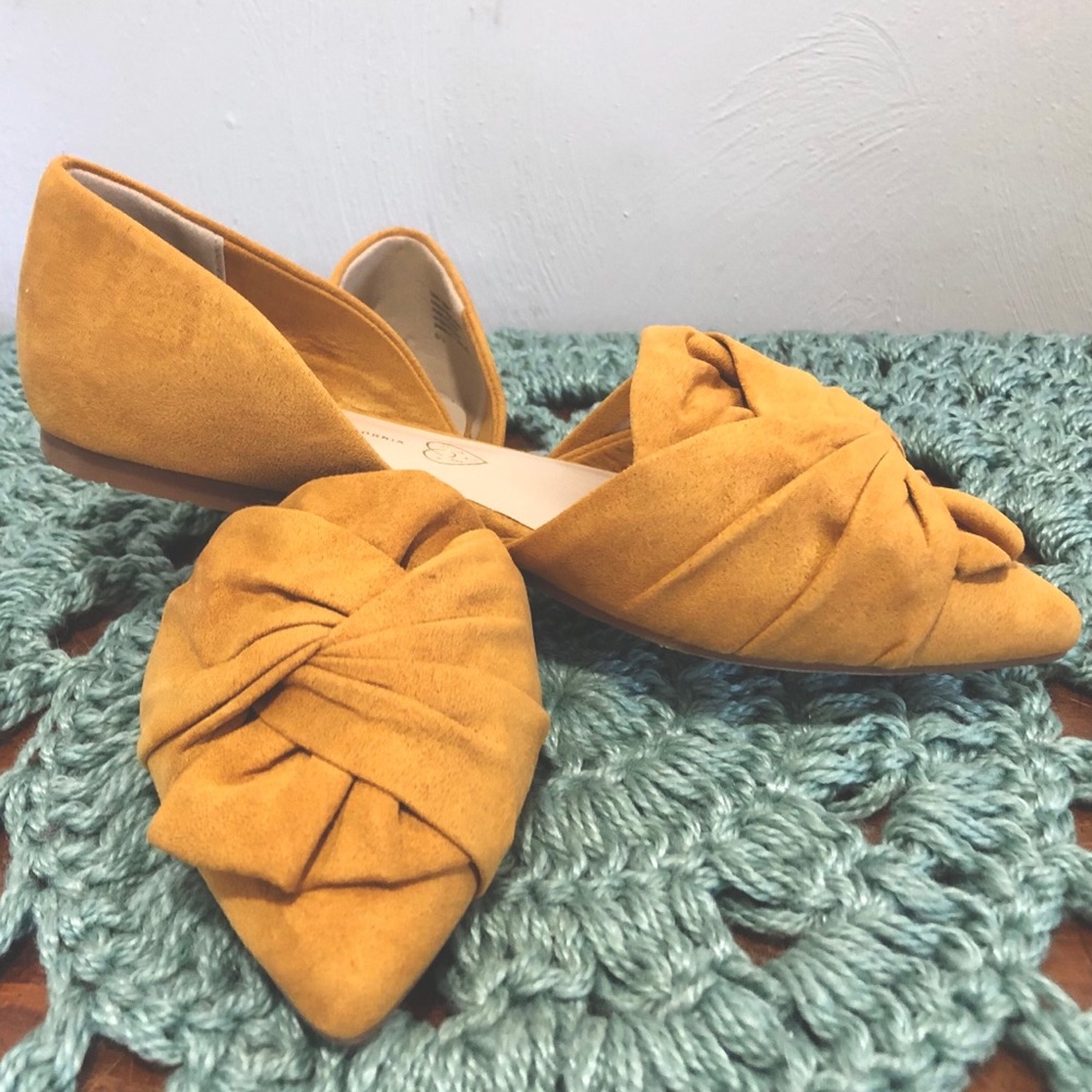 Mustard yellow flats